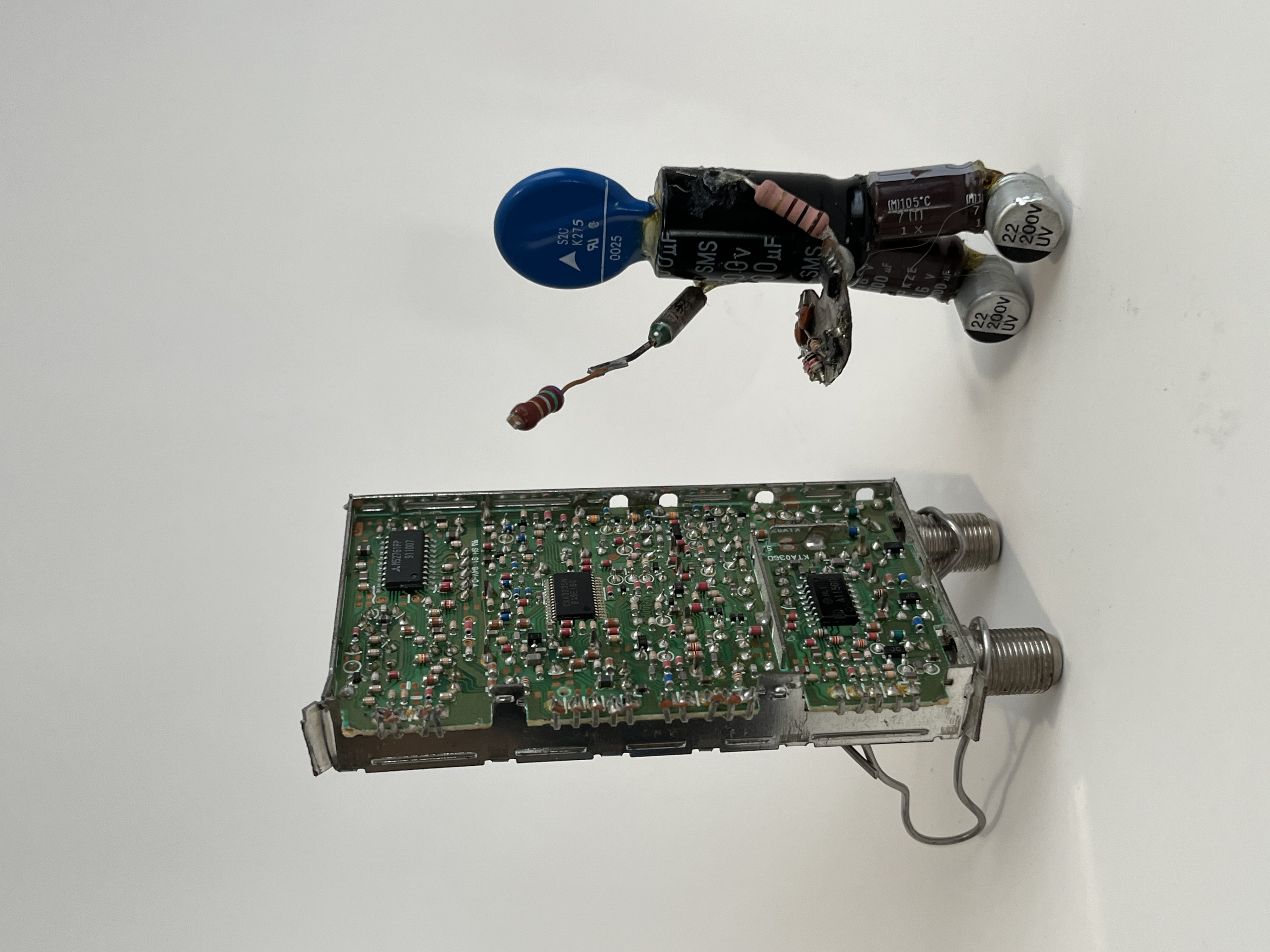 recycled electronic sculpture